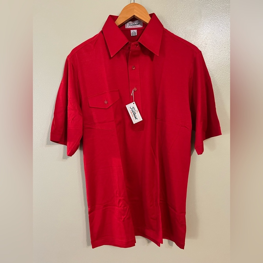 Vintage The Titleist Collection Pima Cotton Blend Red Men'sShirt Japan L NWT